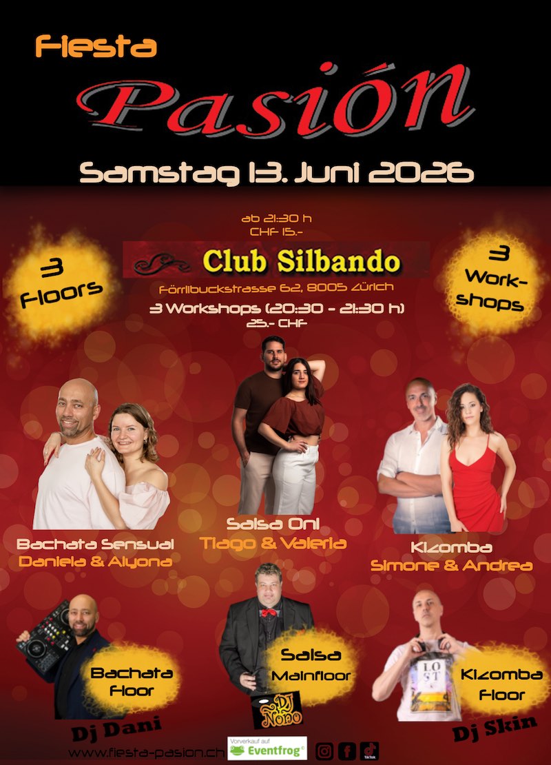 Fiesta Pasión - 3 Workshops & 3 Floors